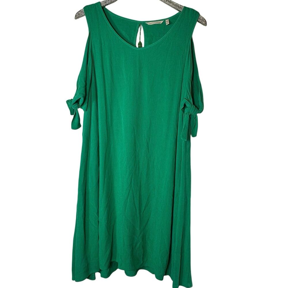 Soft Surroundings Destin Green Cold Shoulder Dress